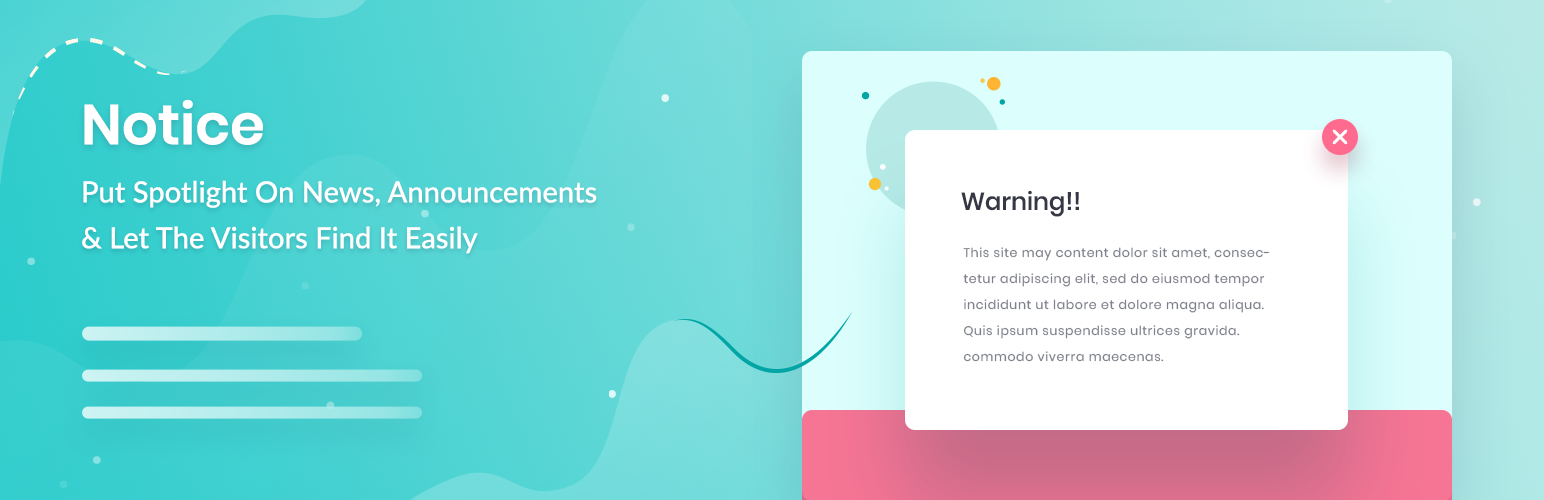 WordPress 外掛 Notice Block 的封面圖片。