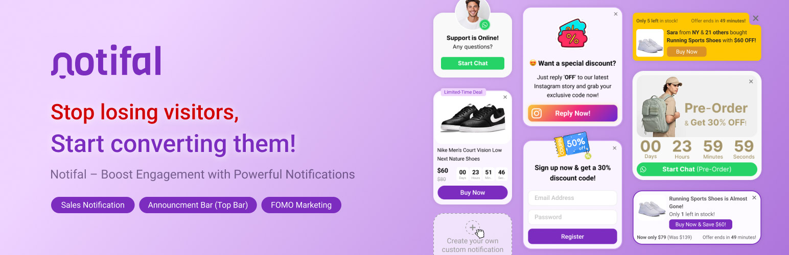 Notifal – Notifications & Announcements Tools