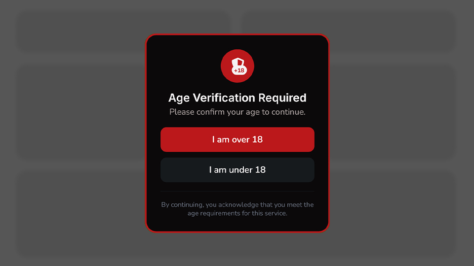 an Age Verification Pop-up that was created with Notifal and you can import it to your website from our library.