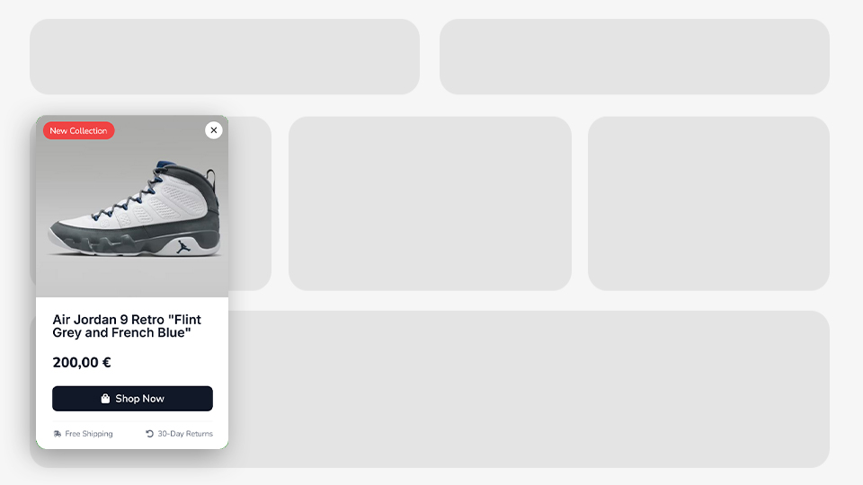 a Discounted Products Floating Side Box that was created with Notifal and you can import it to your website from our library.