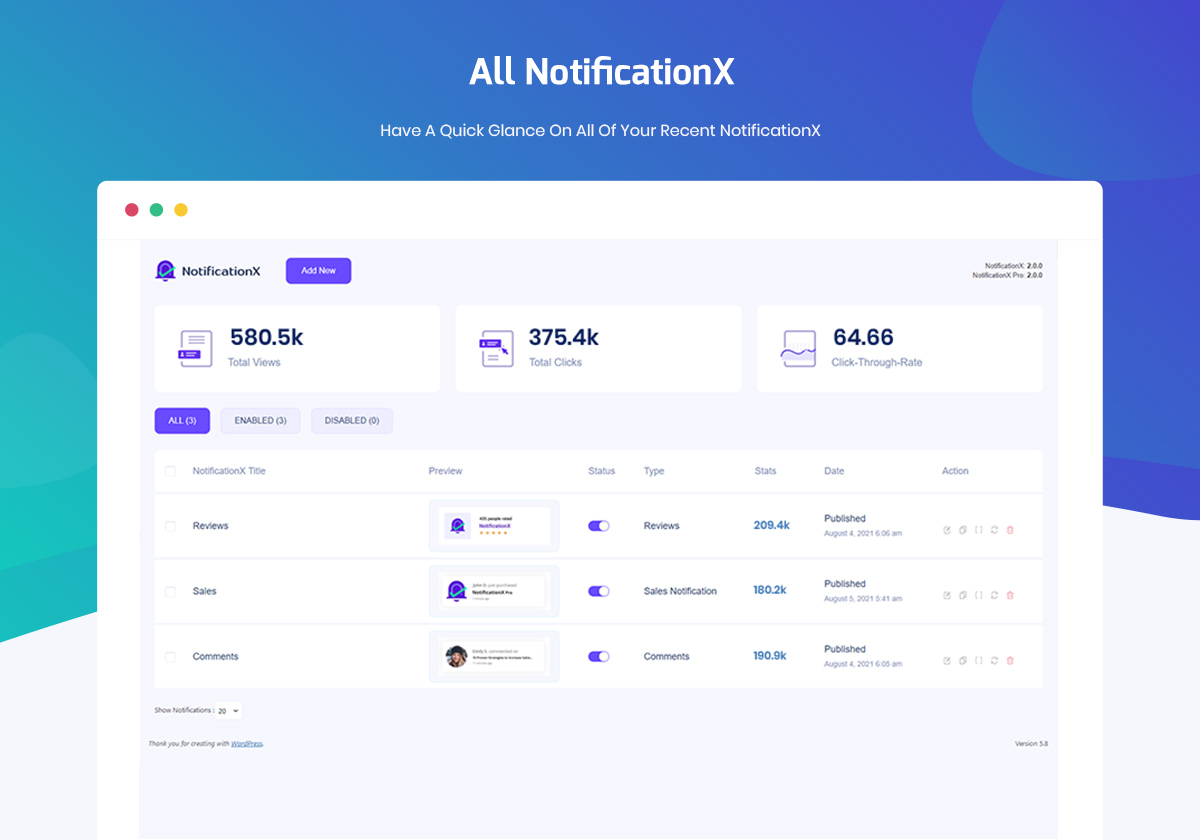 NotificationX – Live Sales Notification, WooCommerce Sales Popup, FOMO, Social Proof, Announcement Banner &amp; Floating Notification Top Bar