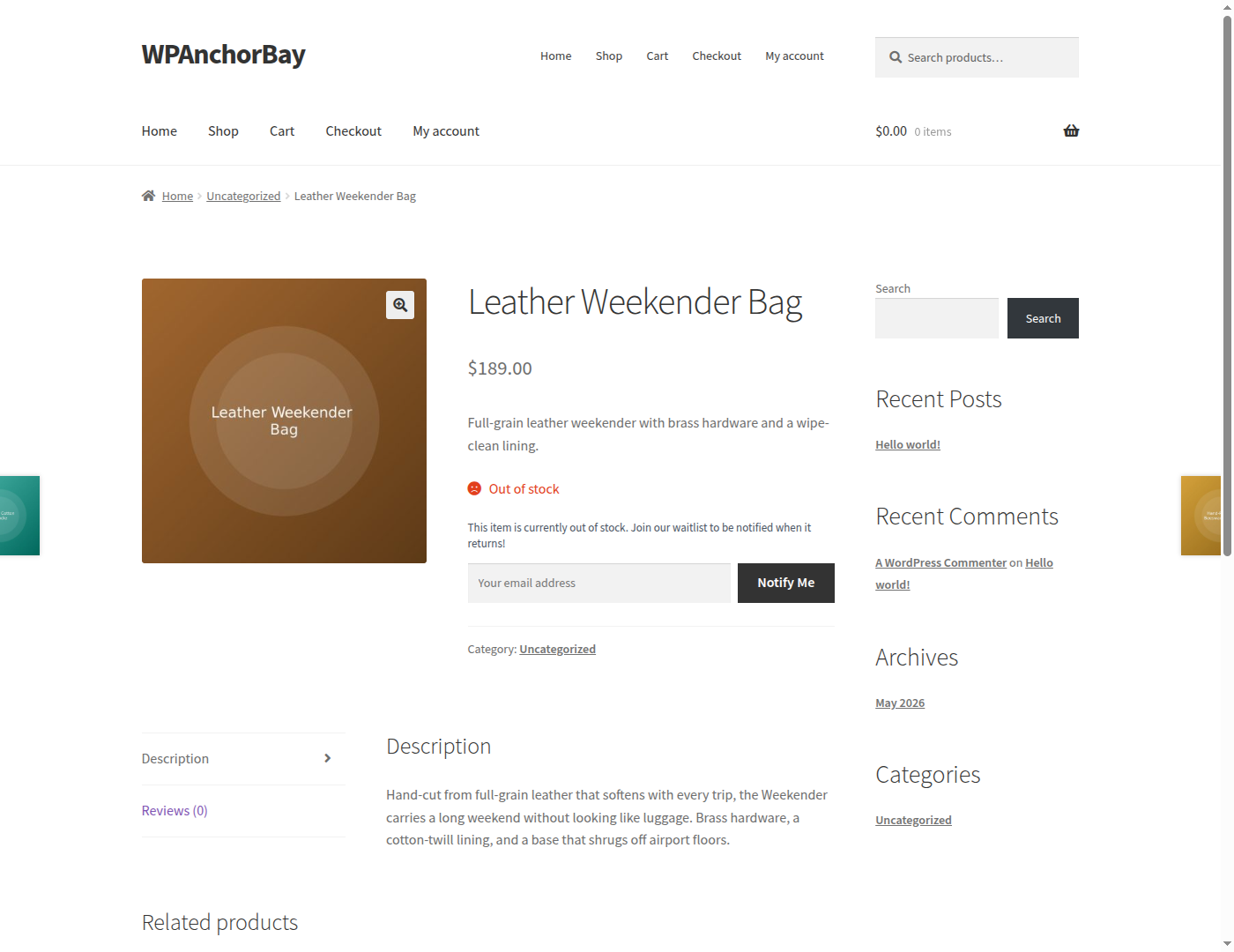 Customers join the waitlist straight from any out-of-stock product page, with no account required.