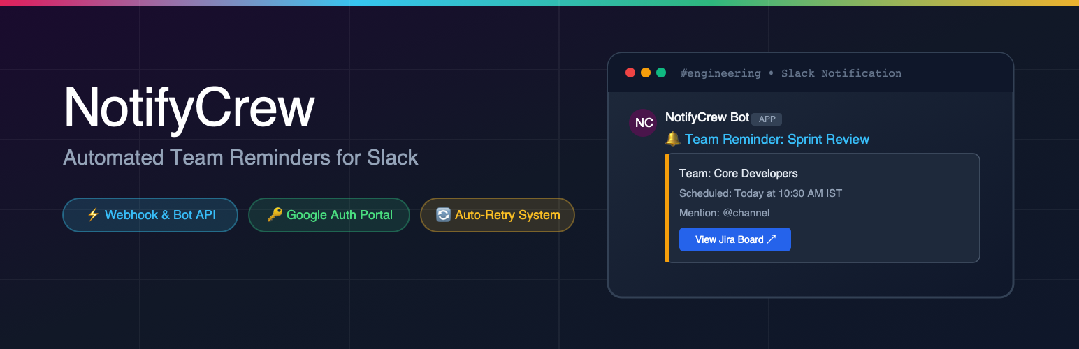 NotifyCrew – Team reminders for Slack