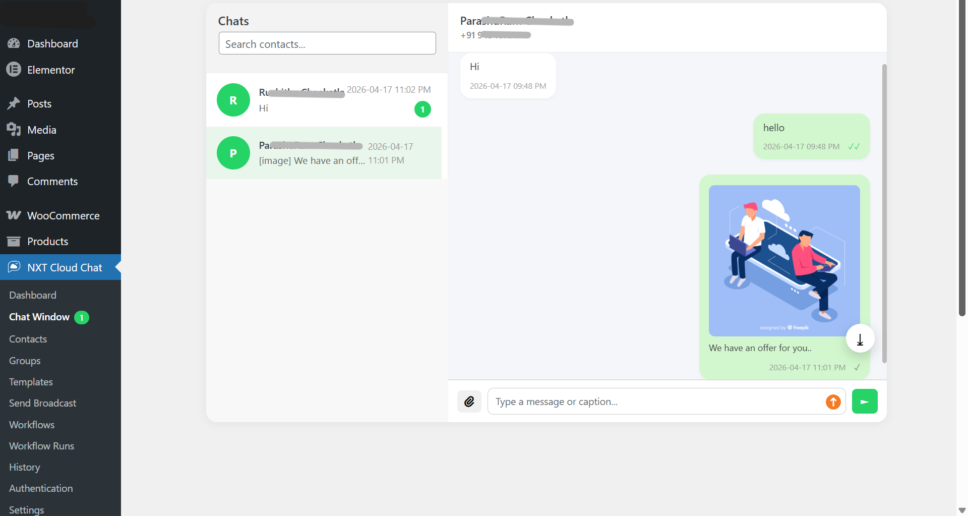NXT Cloud Chat