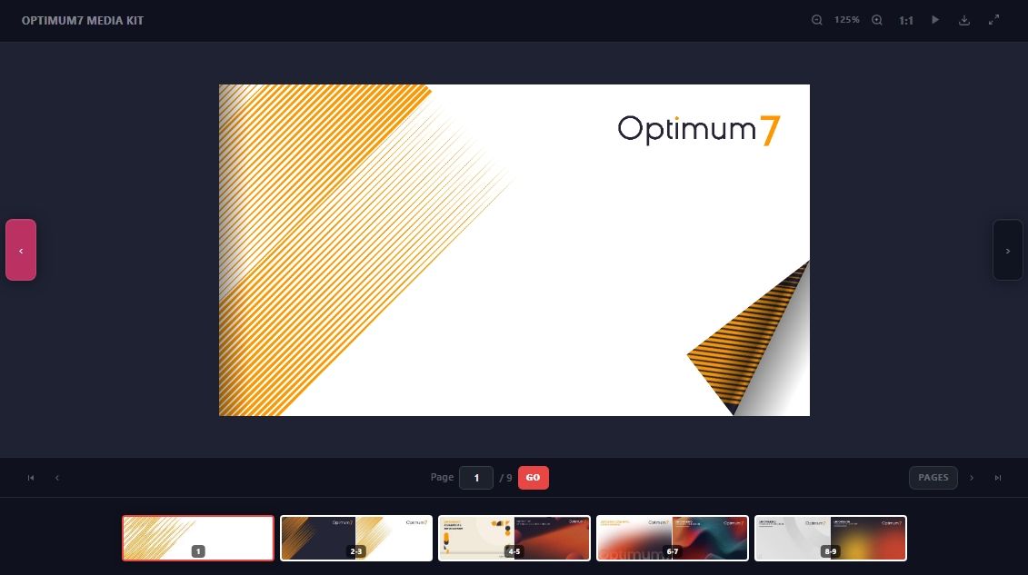 Flipbook mode with 3D page-flip effect
