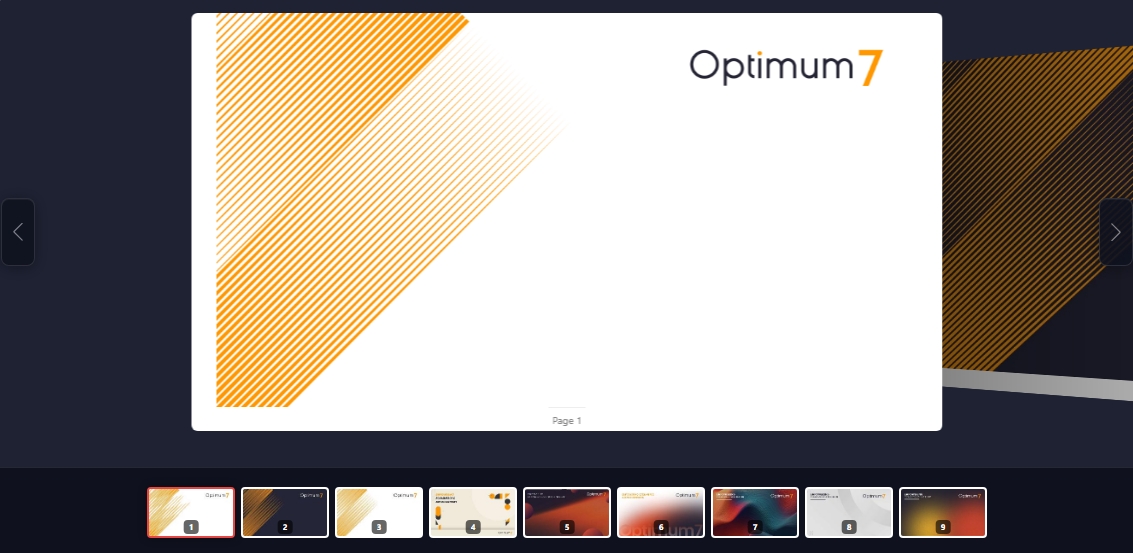 Grid mode – all pages at a glance