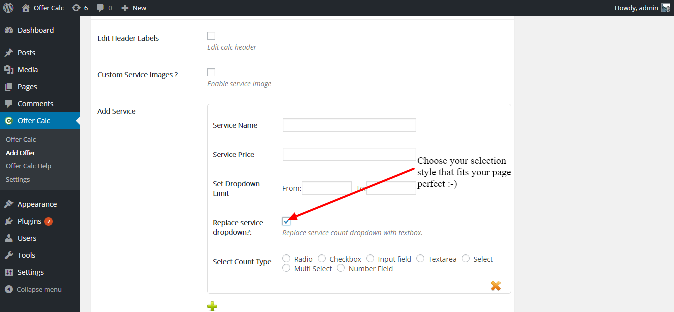 offer calc wordpress org