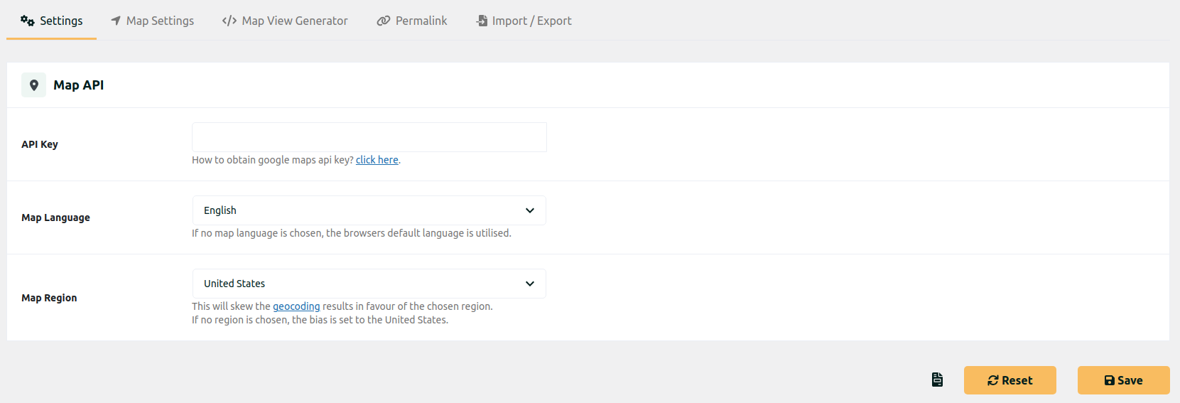 Office Map API Key Setting