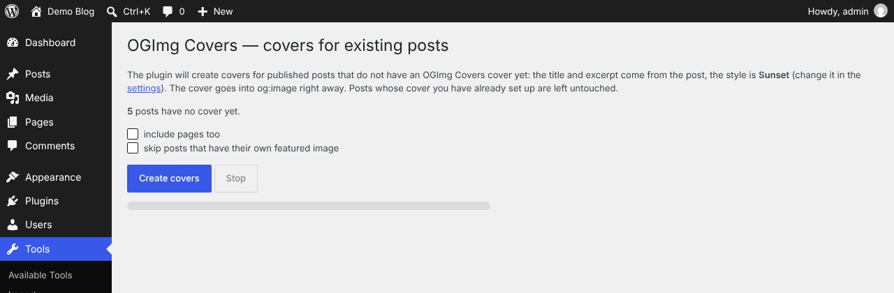 Covers for existing posts.