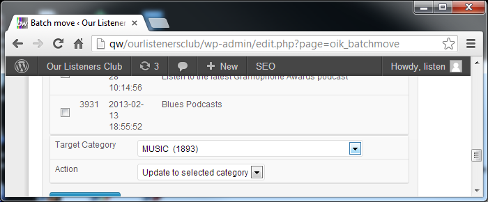 Redisplaying a republished post