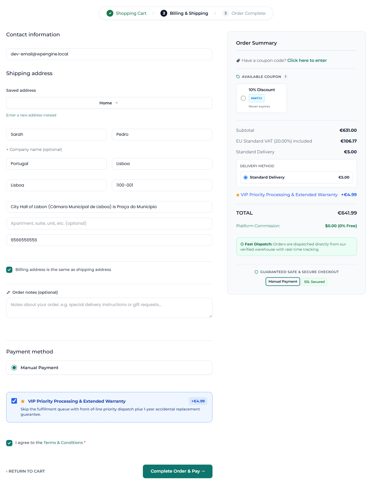 Customer Relationship Management (CRM) directory tracking customer lifetime value (LTV), order histories, and saved addresses.
