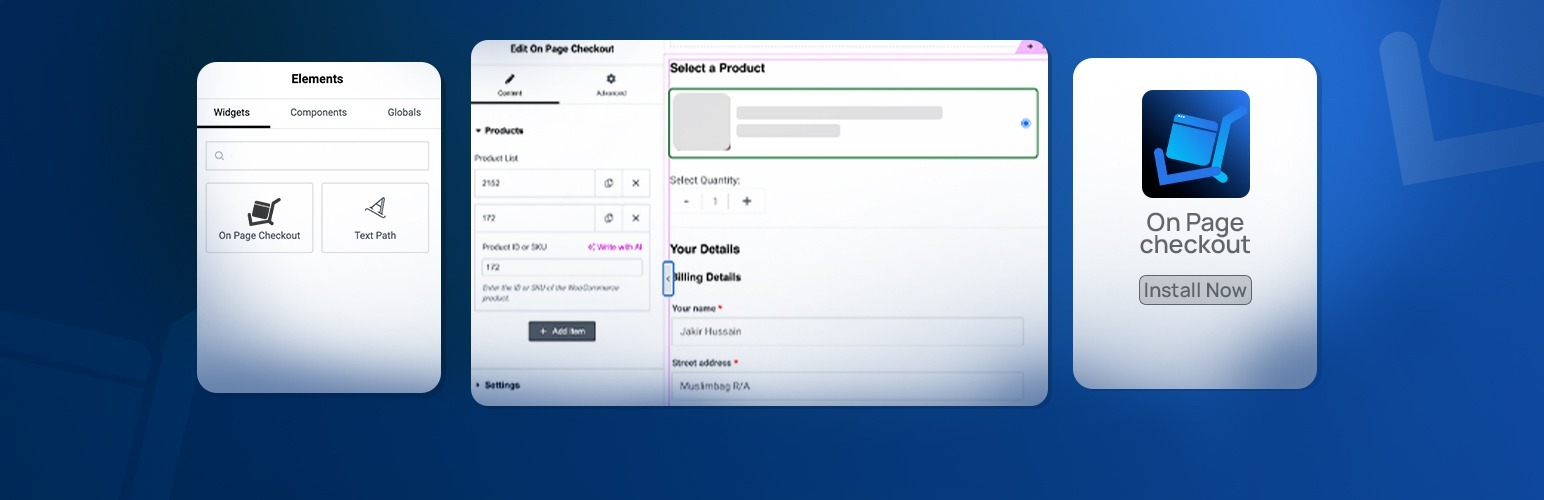 On-Page Checkout for Elementor