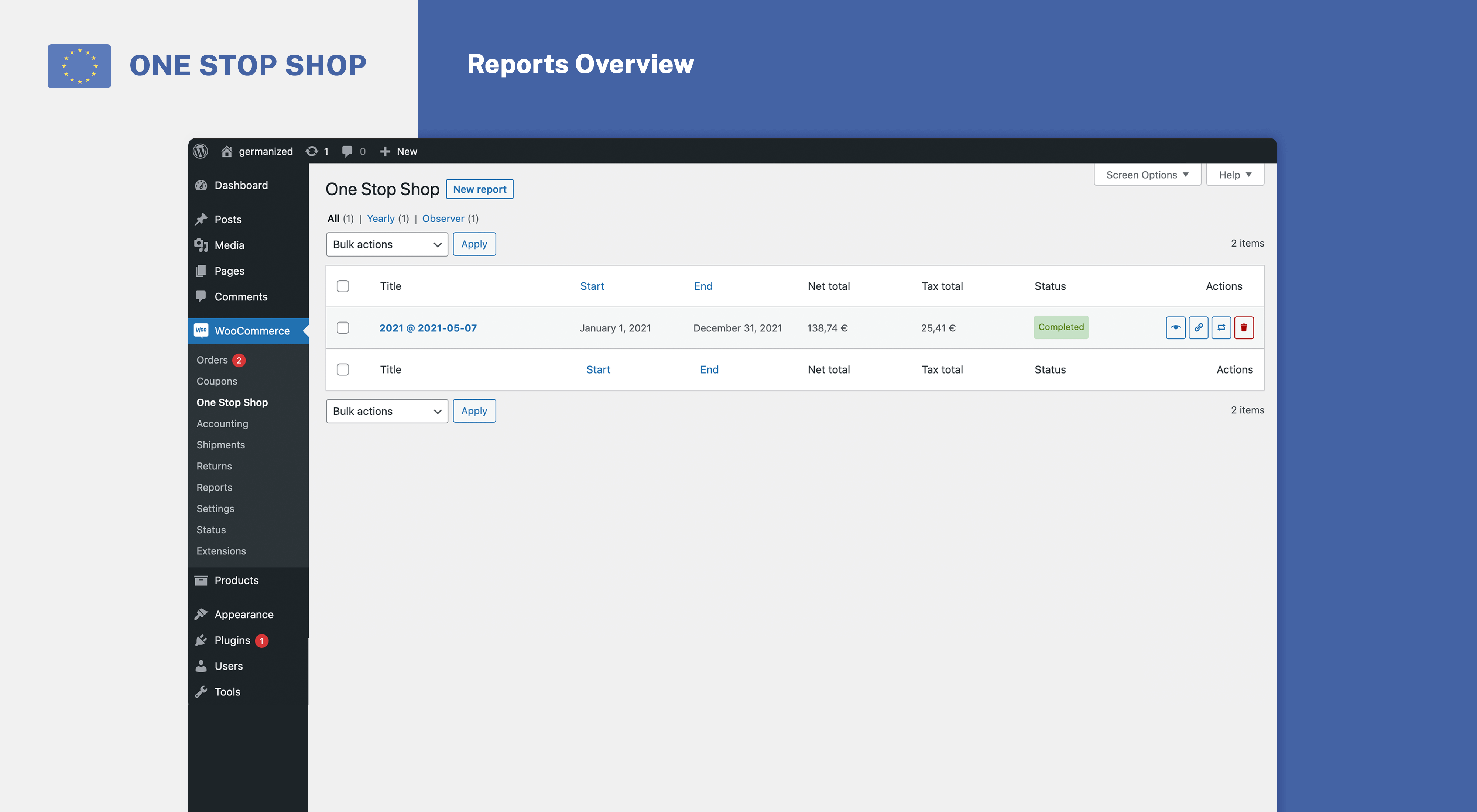 Reports UI