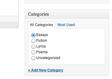 How it'll make the Categories section look while editing a post on the current version of WordPress.