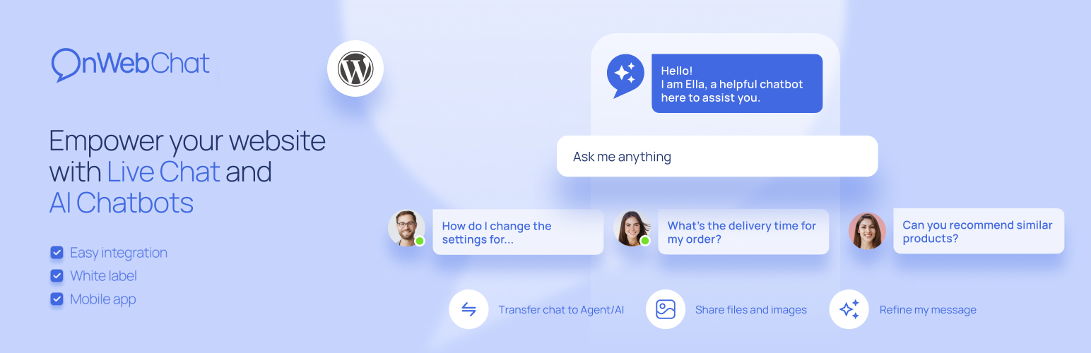 Live Chat & AI Chatbot – onWebChat