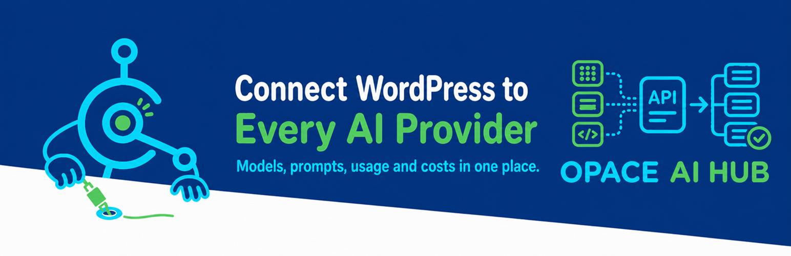 WordPress 外掛 Opace AI Prompt Library & API Integration Hub for OpenAI, Claude & Gemini 的封面圖片