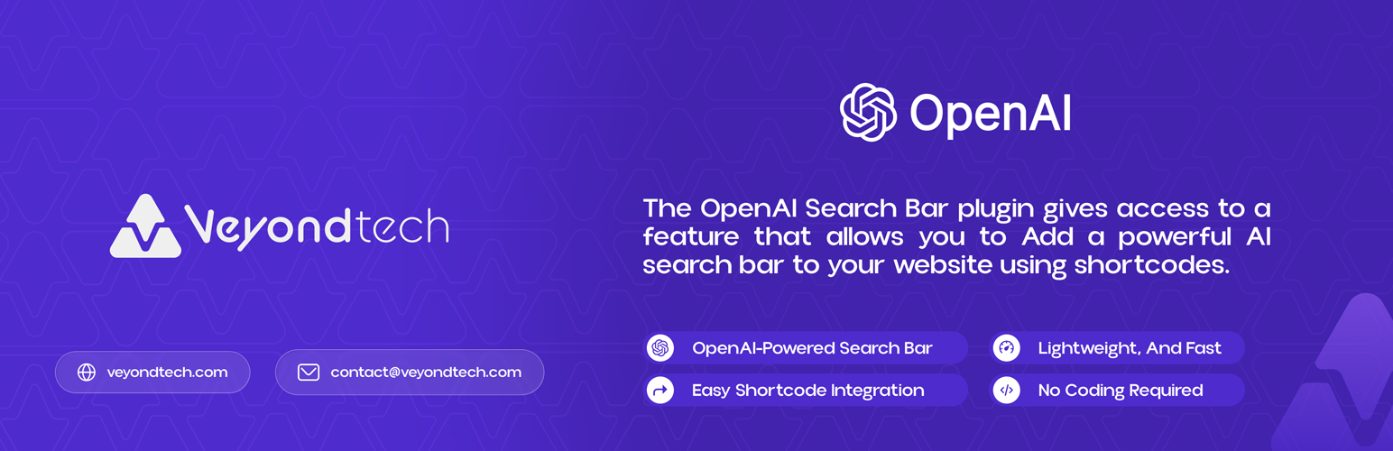 WordPress 外掛 Open AI Search Bar 的封面圖片
