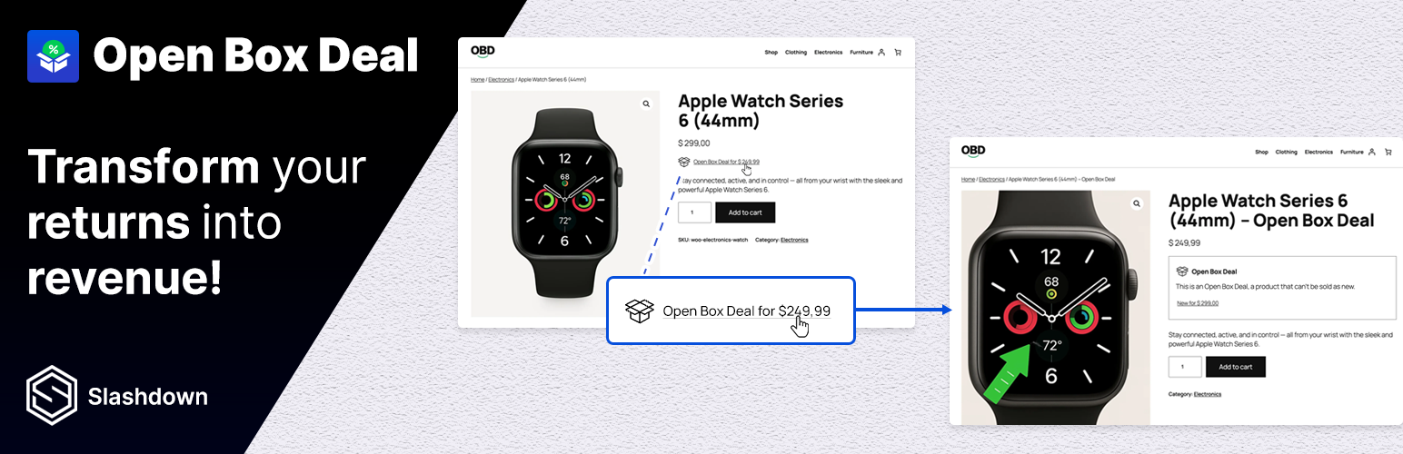 Open Box Deal – Resell returned products and B-stock