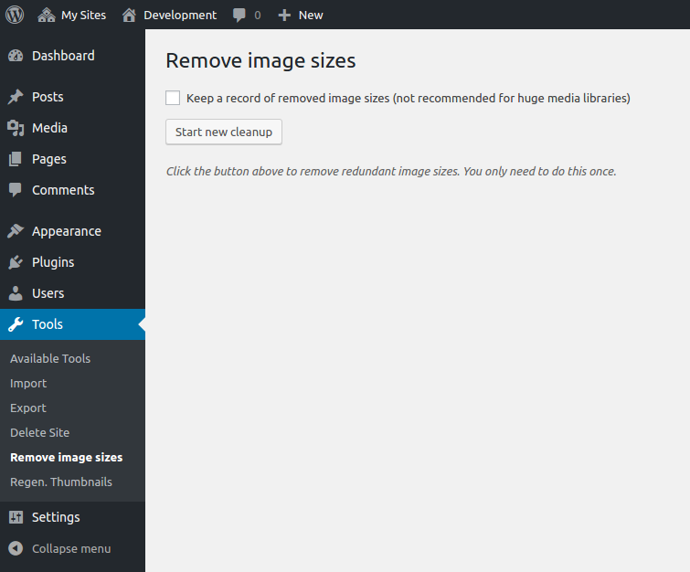 Admin UI added by the plugin.