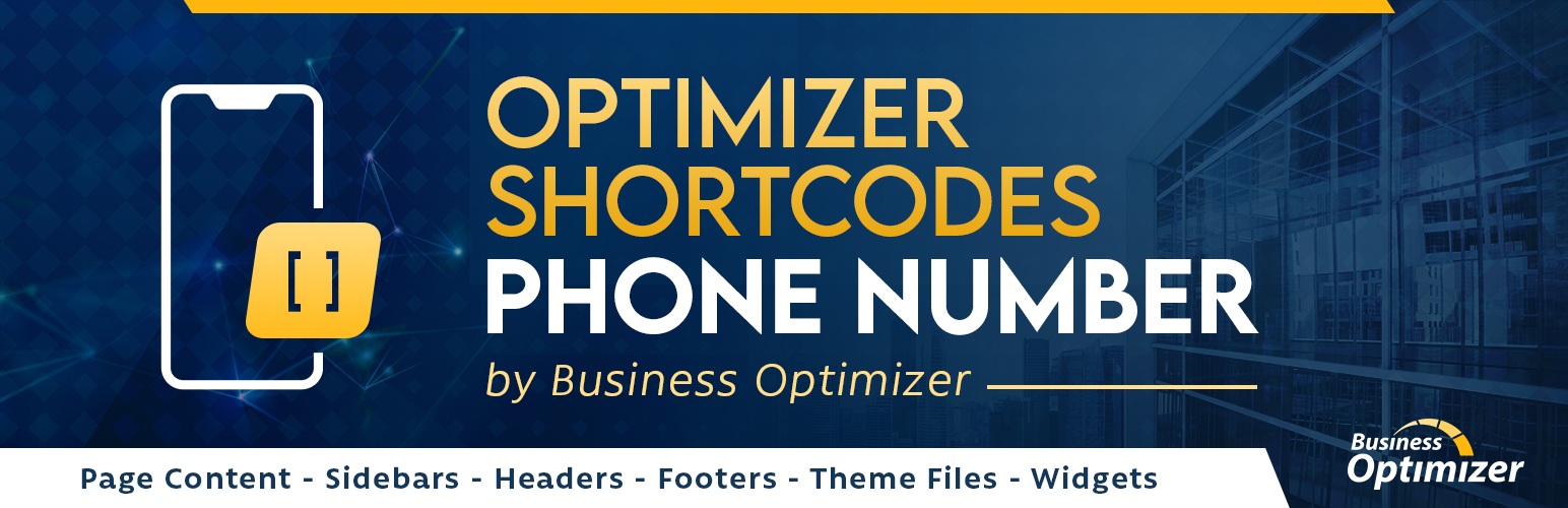 Optimizer Shortcodes – Phone Number