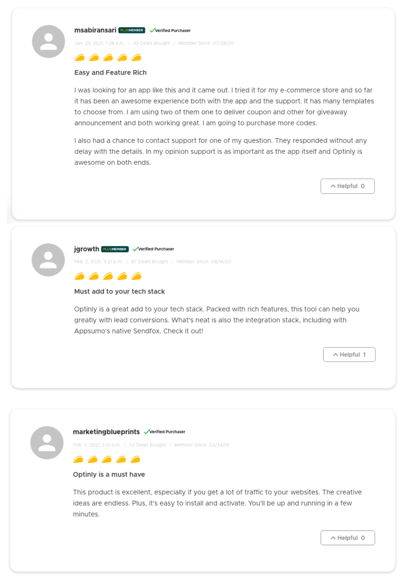 Optinly customer testimonials &amp; user reviews