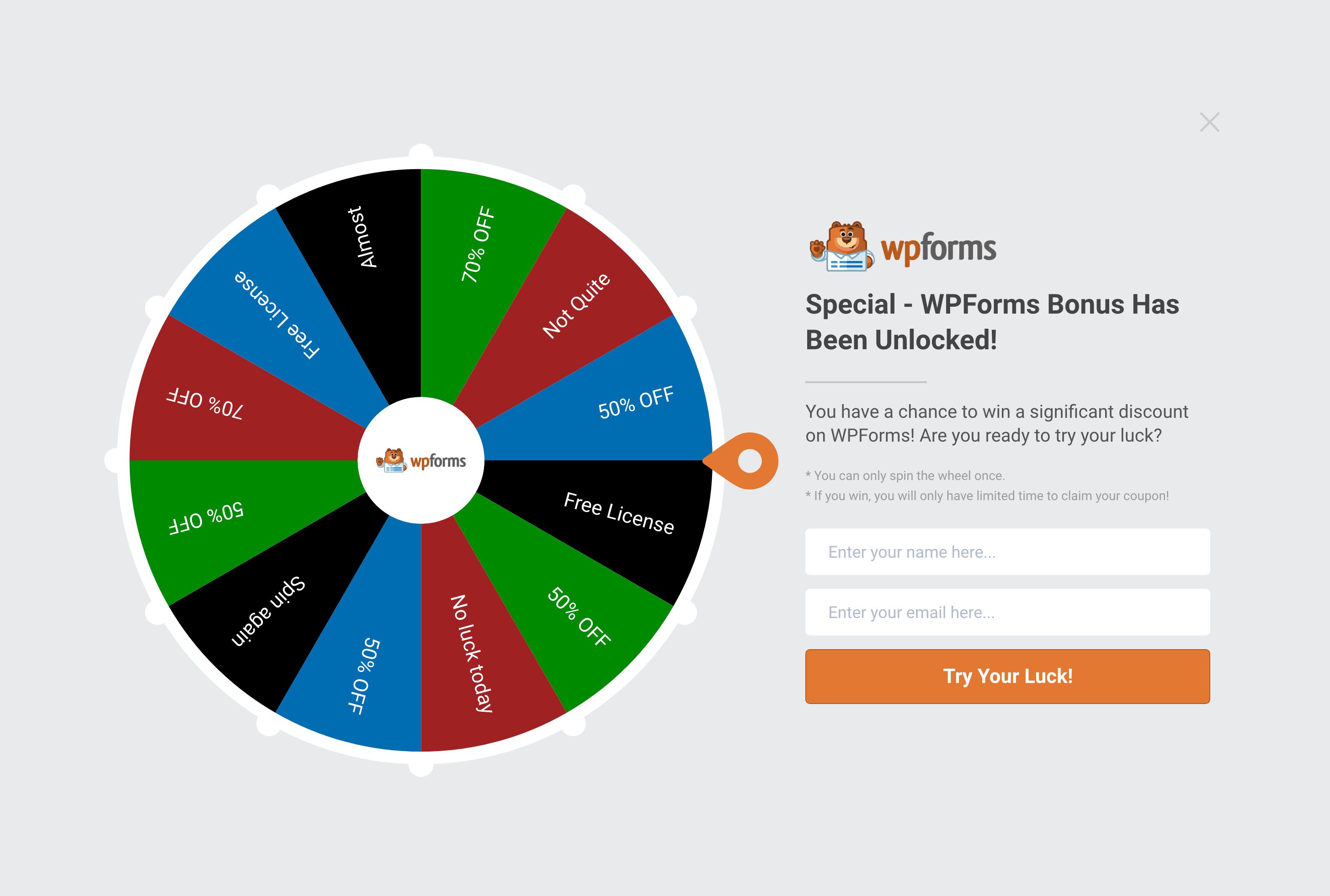 Boost conversions and engagement with spin a wheel campaign (also called Gamification)