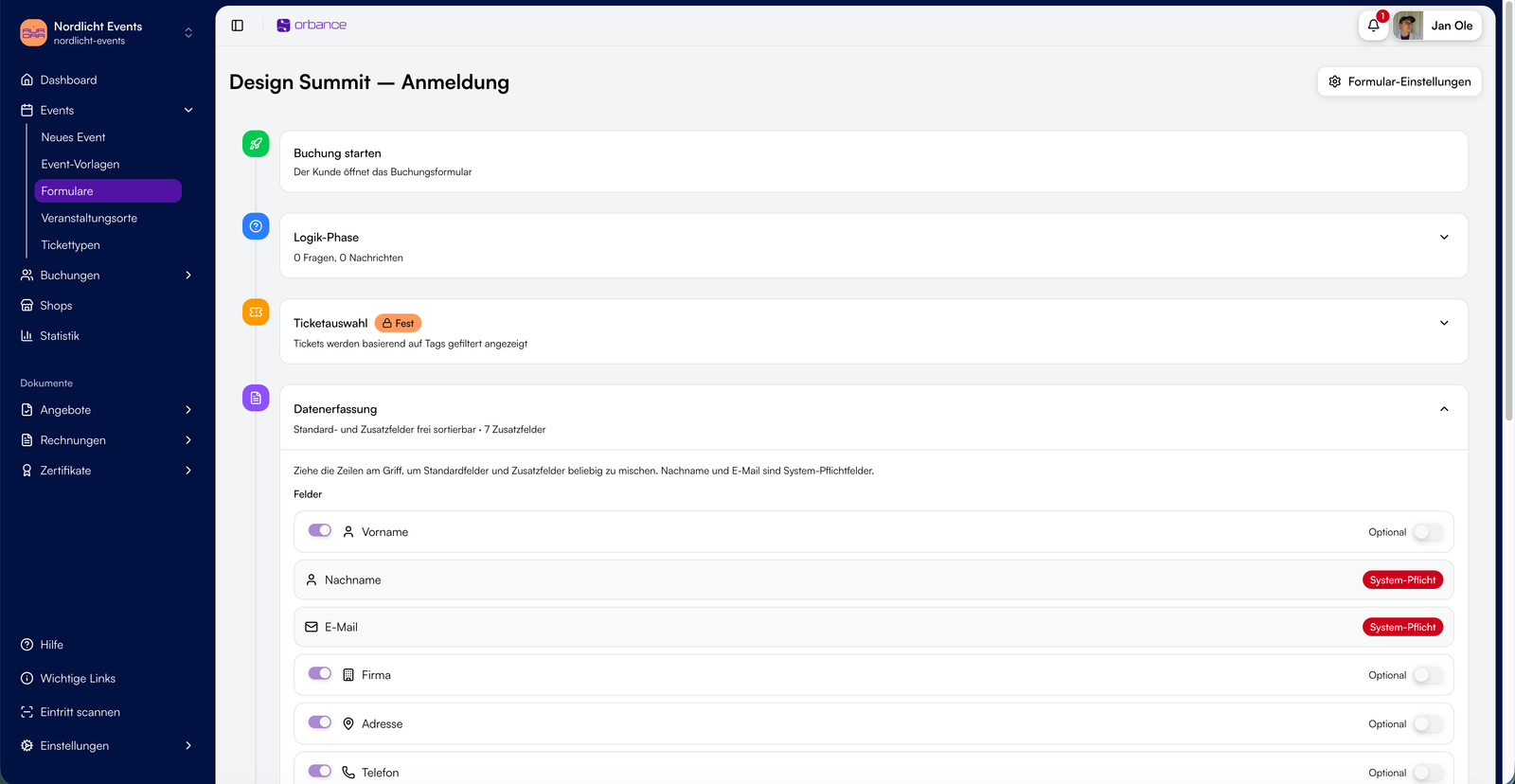 Capture registrations with forms and ticket selection