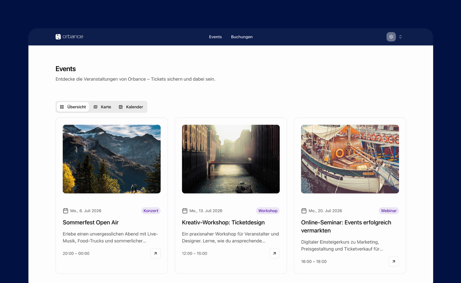 Your shop, your brand – visitor event list (https://shop.orbance.com/preview/orbance)