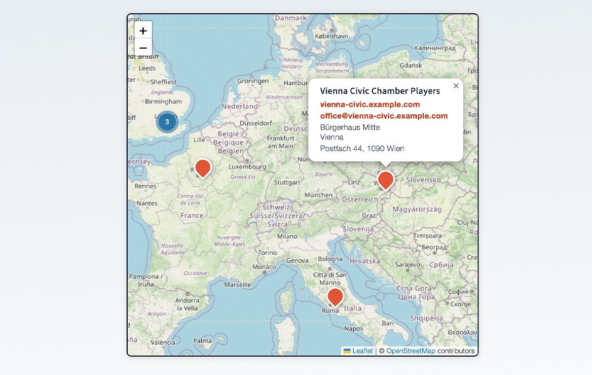 Interactive Leaflet map with MarkerCluster