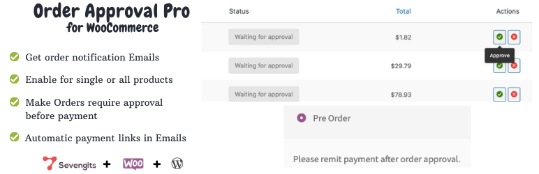 Order Approval for Woocommerce