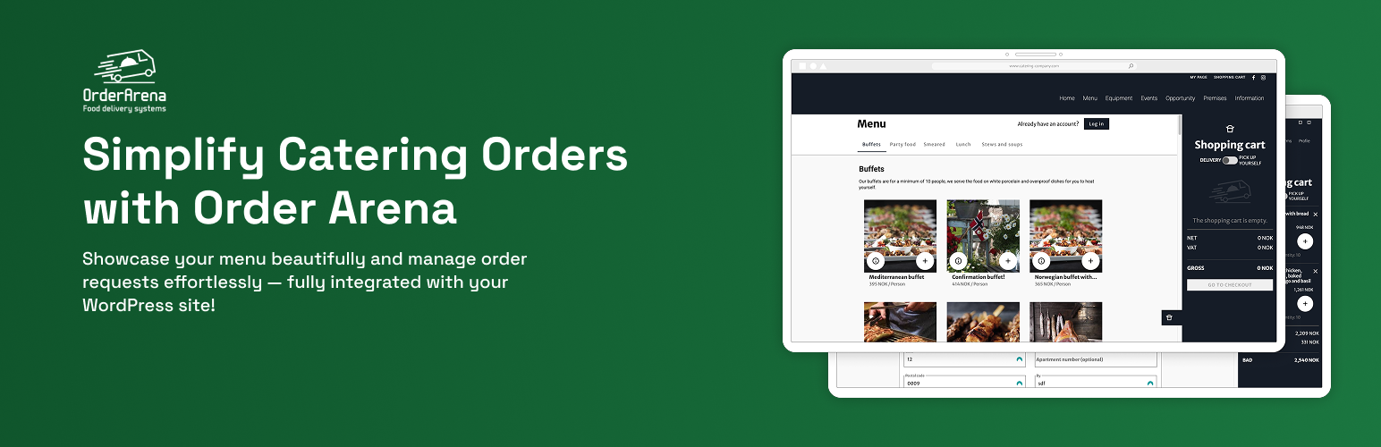 WordPress 外掛 Order Arena 的封面圖片。