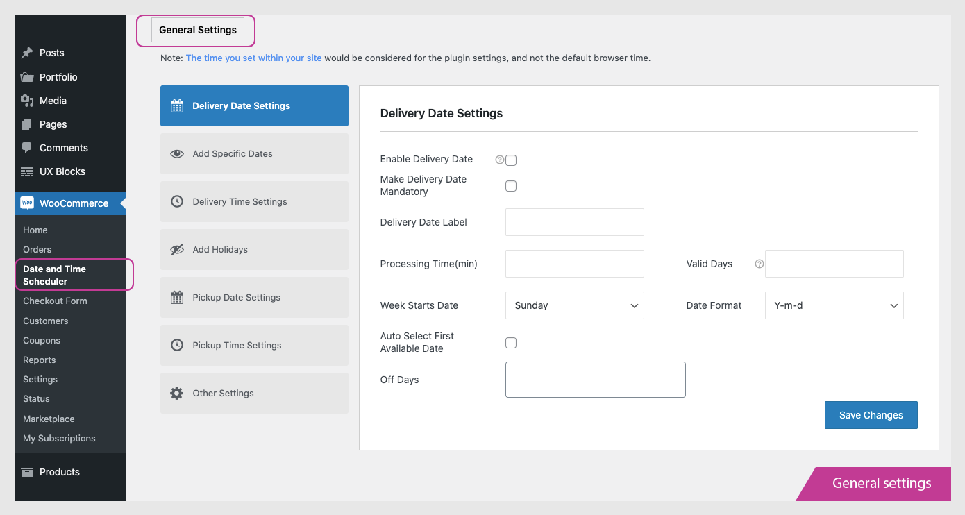 Order Delivery Date And Time