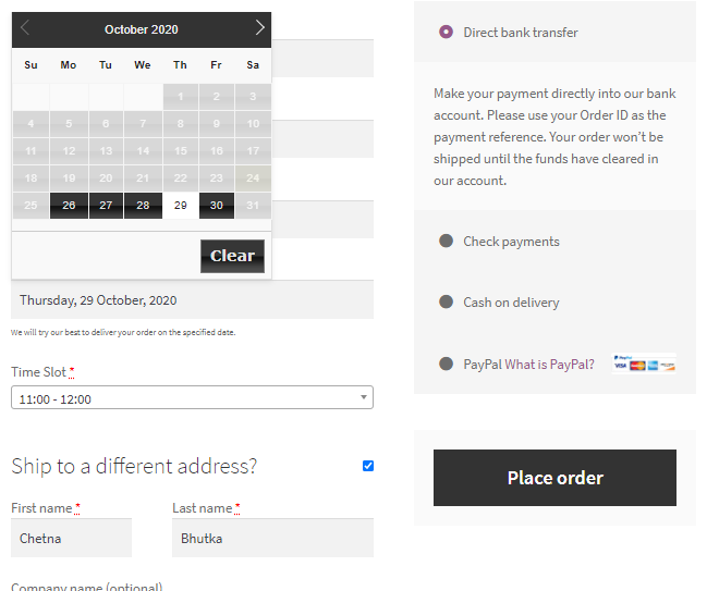 <p>The Delivery date field will be visible on checkout page, according to the settings</p>