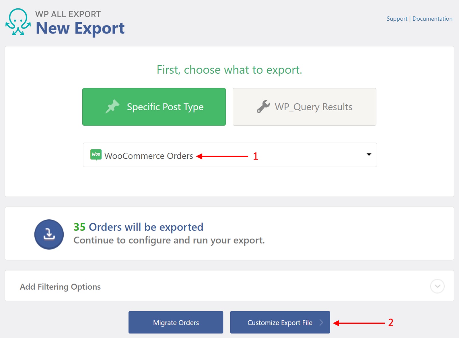 WooCommerce Order Export Advanced Options