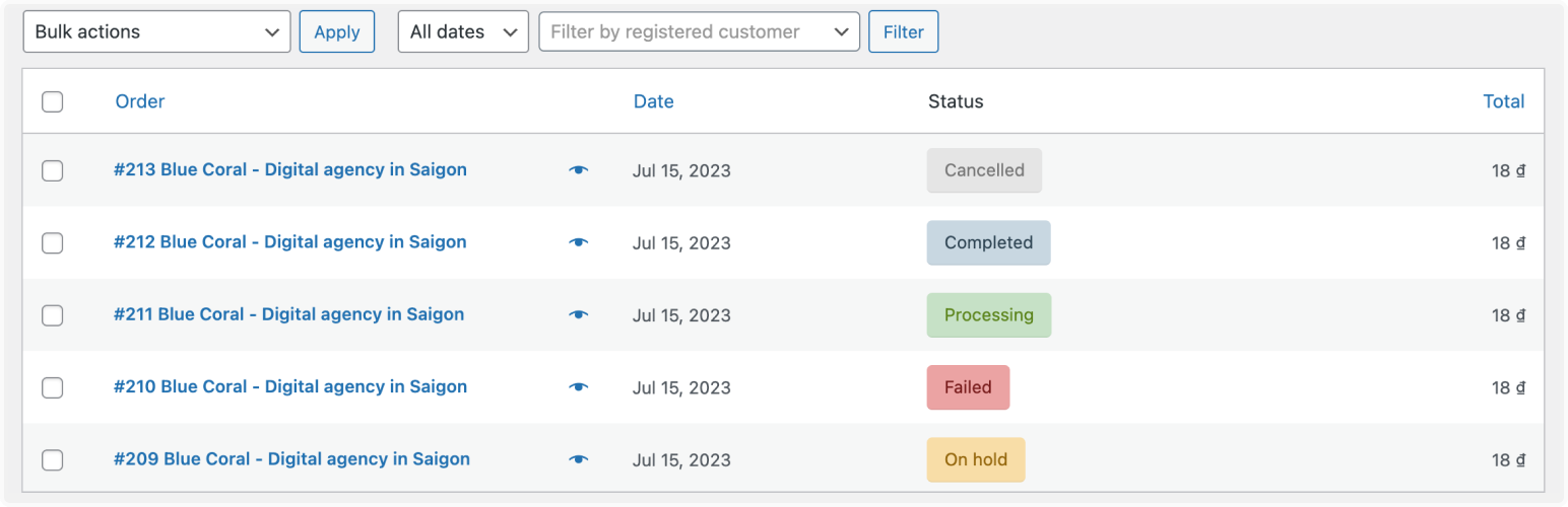 Order Test For Woocommerce