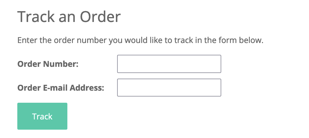 Tracking form with email option enabled