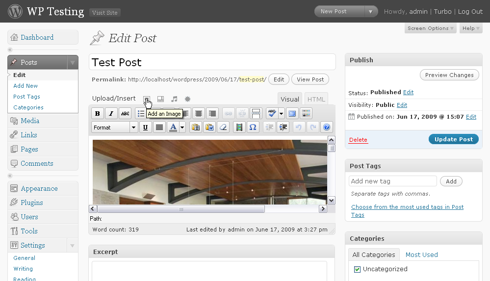 To change which thumbnail is used for a post with multiple images, click the "Add an Image" icon in the post edit screen.