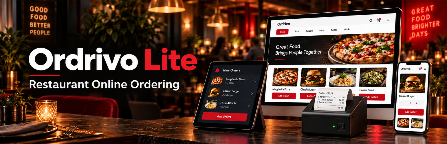 Ordrivo Lite – Restaurant Online Ordering