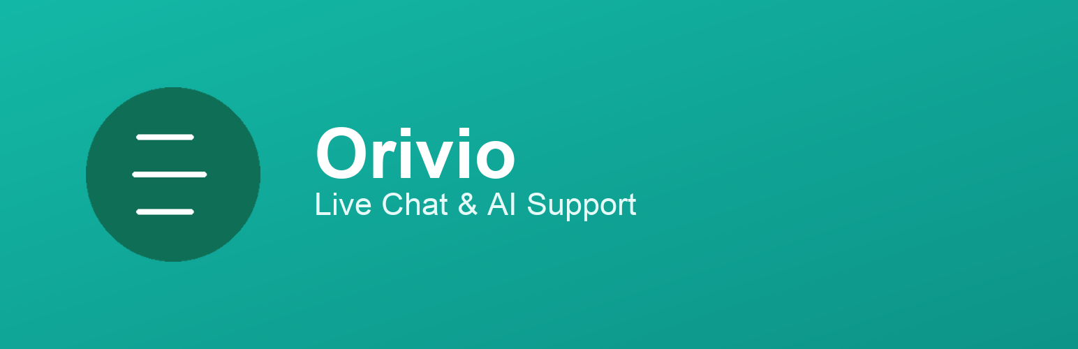 WordPress 外掛 Orivio – Live Chat & AI Support 的封面圖片