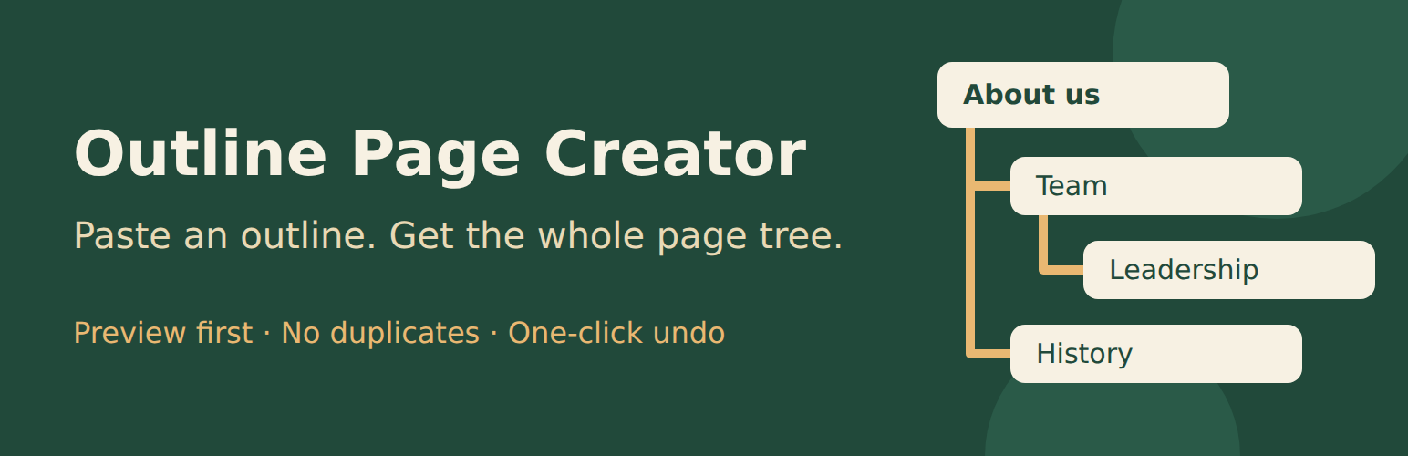 WordPress 外掛 Outline Page Creator 的封面圖片
