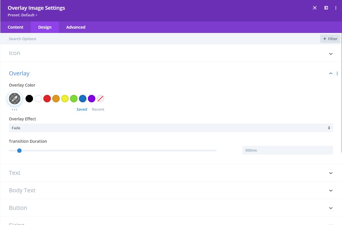 Overlay Image Divi Module