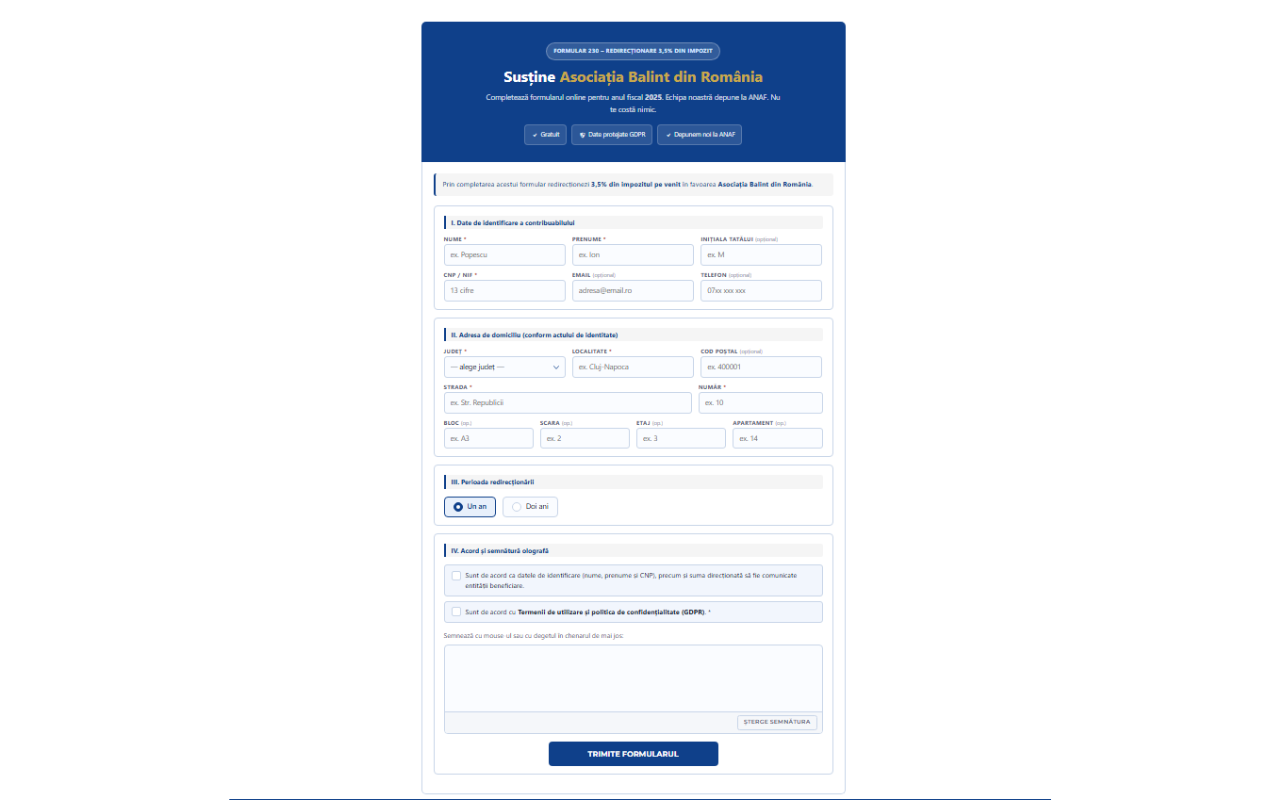 Settings — Email configuration