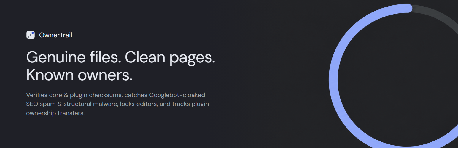 WordPress 外掛 OwnerTrail – File Integrity Checker, SEO Spam & Malware Scanner 的封面圖片