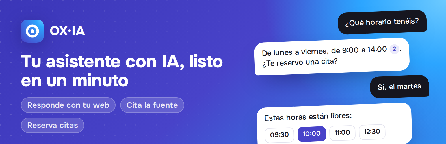 WordPress 外掛 OX·IA AI Chatbot 的封面圖片