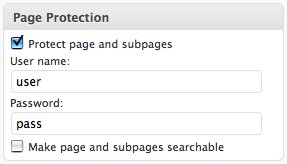 Page edit control