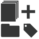 Pages with category and tag icon