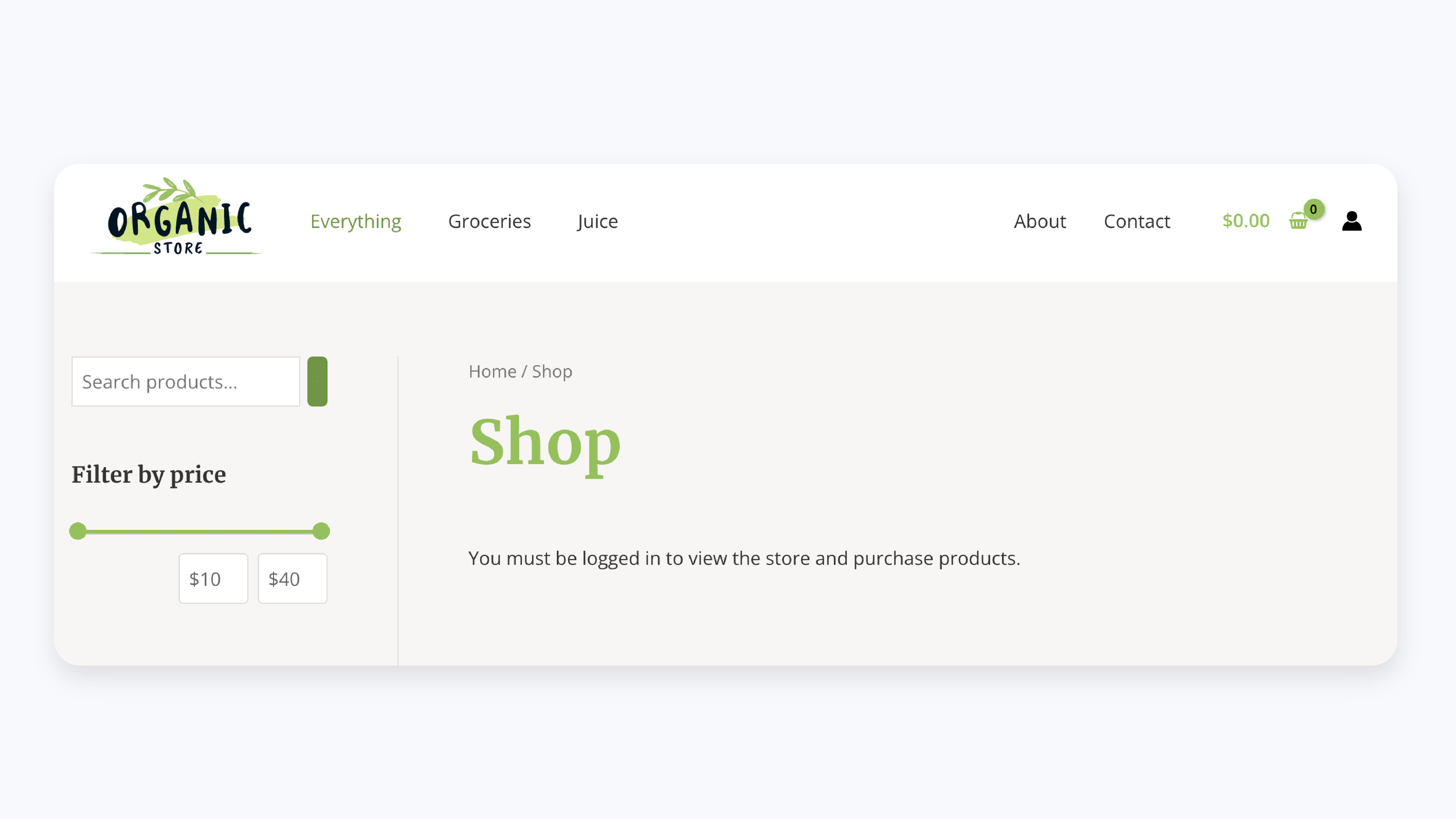 WooCommerce shop page restricted on the front-end for non-members