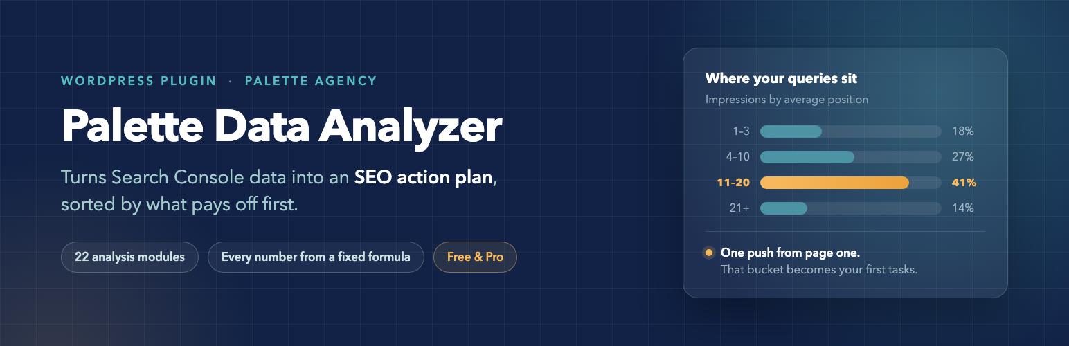 WordPress 外掛 Palette Data Analyzer 的封面圖片