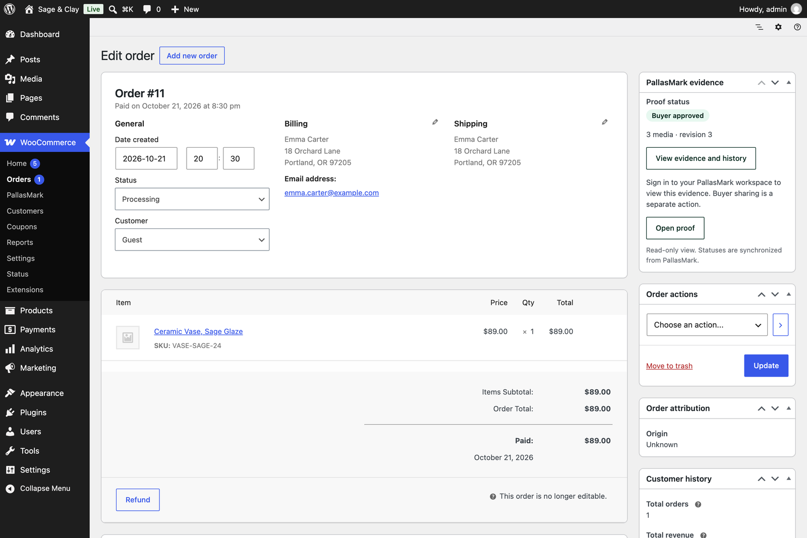 PallasMark – Video Proof &amp; Buyer Approval for WooCommerce