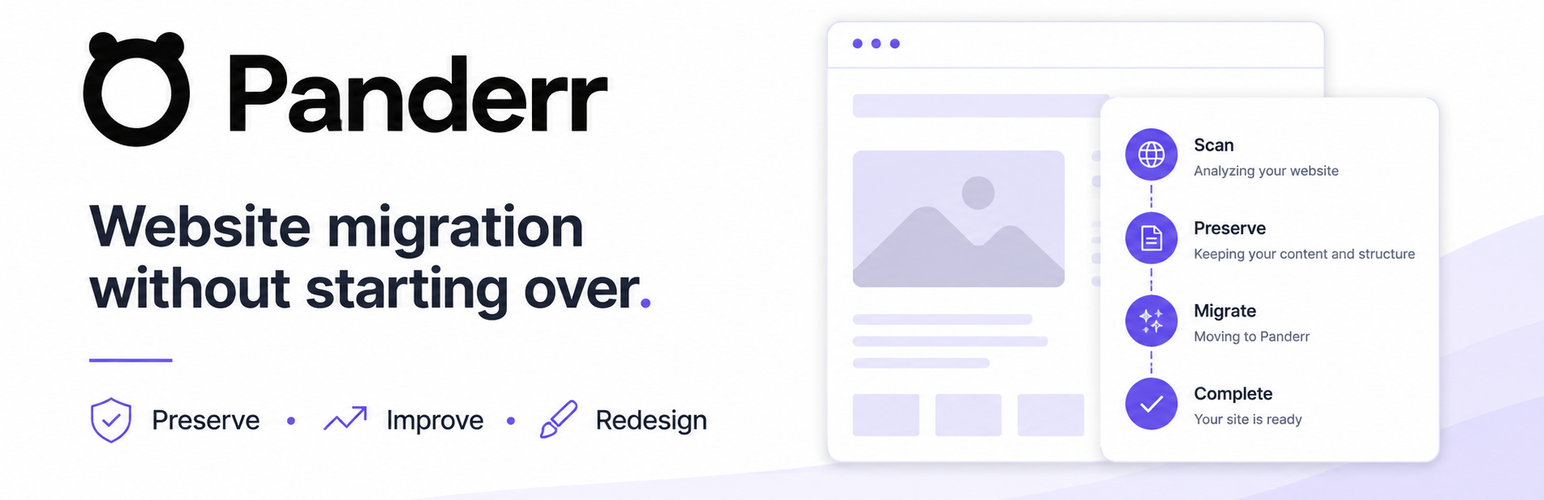 Panderr – Website Migration